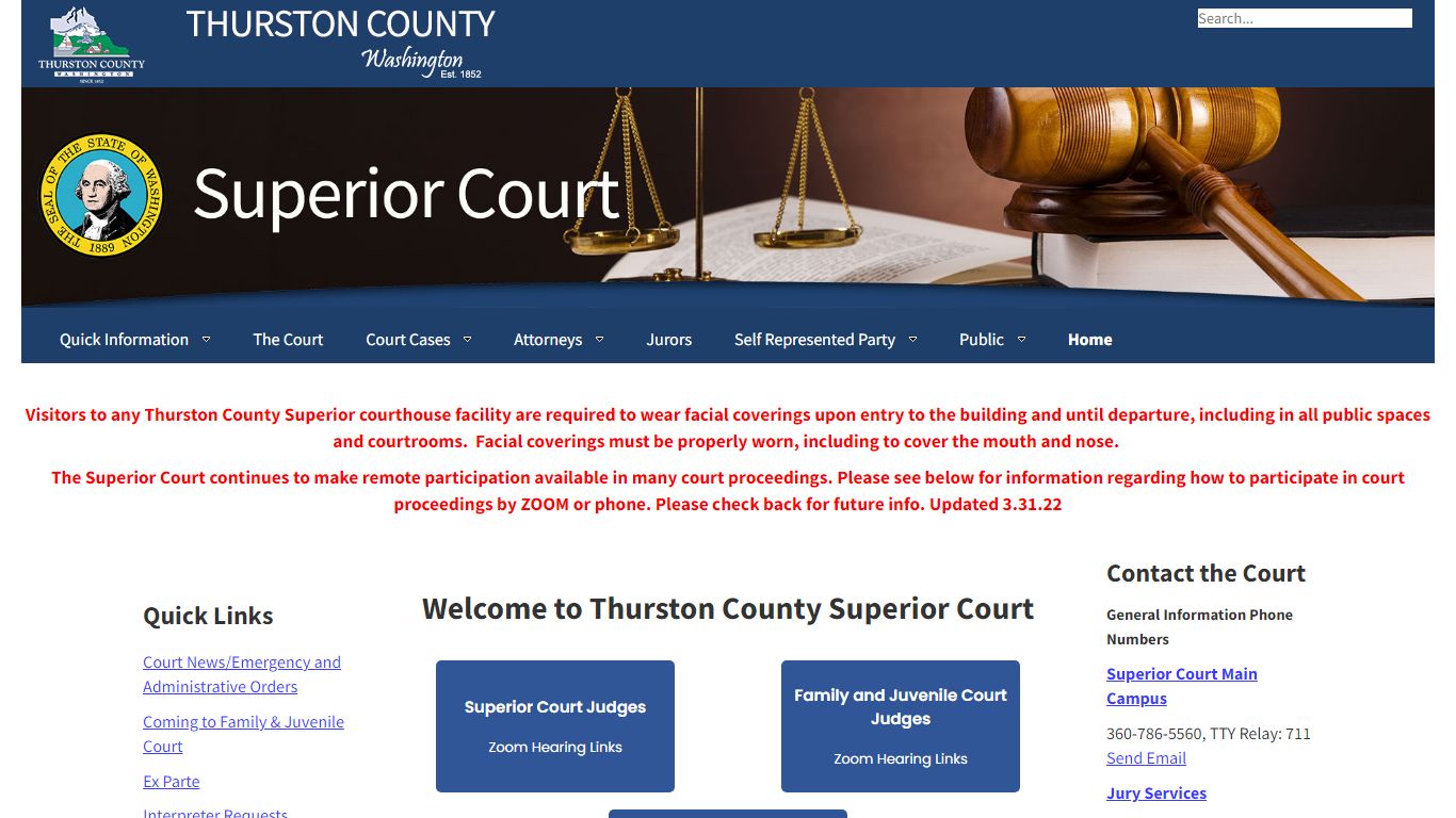Thurston County | Superior Court | Home
